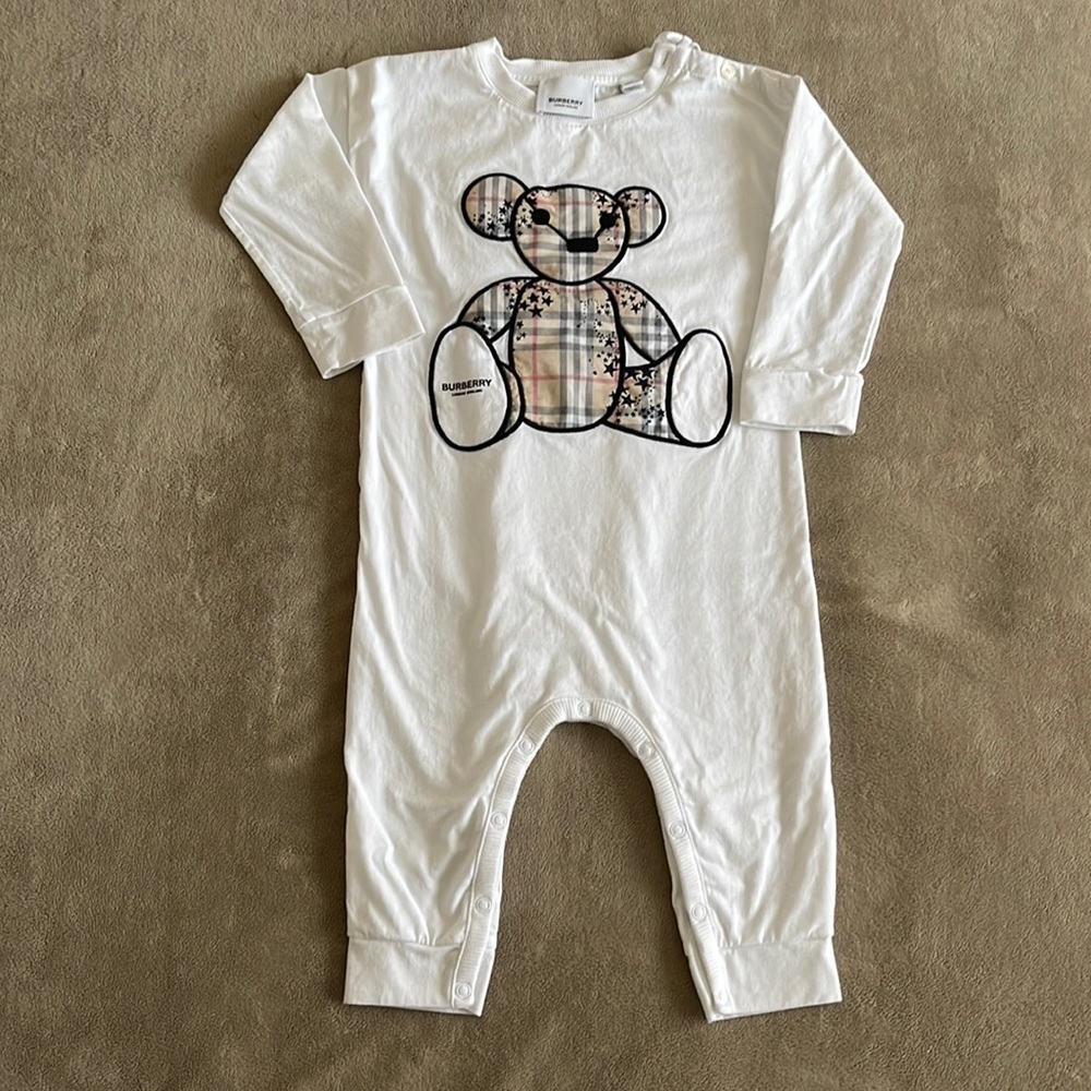Burberry Unisex Cotton Embroidery Romper